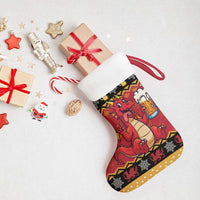 Carmarthenshire Wales Christmas Stocking Funny Welsh Red Dragon Beer Xmas - Wonder Print Shop