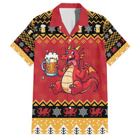 Carmarthenshire Wales Christmas Family Matching Puletasi and Hawaiian Shirt Funny Welsh Red Dragon Beer Xmas - Wonder Print Shop