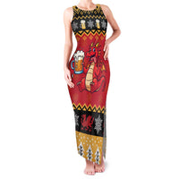 Carmarthenshire Wales Christmas Family Matching Tank Maxi Dress and Hawaiian Shirt Funny Welsh Red Dragon Beer Xmas - Wonder Print Shop