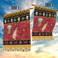 Carmarthenshire Wales Christmas Garden Flag Funny Welsh Red Dragon Beer Xmas - Wonder Print Shop