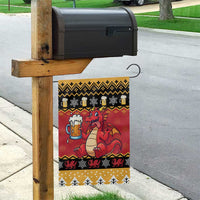 Carmarthenshire Wales Christmas Garden Flag Funny Welsh Red Dragon Beer Xmas - Wonder Print Shop