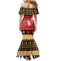 Carmarthenshire Wales Christmas Mermaid Dress Funny Welsh Red Dragon Beer Xmas - Wonder Print Shop