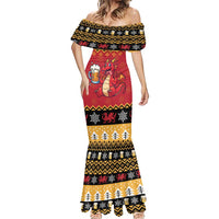 Carmarthenshire Wales Christmas Mermaid Dress Funny Welsh Red Dragon Beer Xmas - Wonder Print Shop
