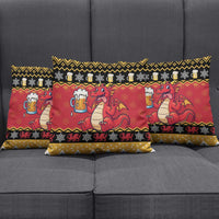 Carmarthenshire Wales Christmas Pillow Cover Funny Welsh Red Dragon Beer Xmas - Wonder Print Shop