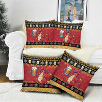 Carmarthenshire Wales Christmas Pillow Cover Funny Welsh Red Dragon Beer Xmas - Wonder Print Shop