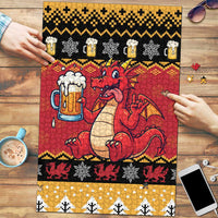 Carmarthenshire Wales Christmas Puzzle Funny Welsh Red Dragon Beer Xmas - Wonder Print Shop