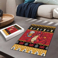 Carmarthenshire Wales Christmas Puzzle Funny Welsh Red Dragon Beer Xmas - Wonder Print Shop
