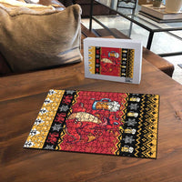 Carmarthenshire Wales Christmas Puzzle Funny Welsh Red Dragon Beer Xmas - Wonder Print Shop