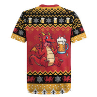 Carmarthenshire Wales Christmas Rugby Jersey Funny Welsh Red Dragon Beer Xmas - Wonder Print Shop