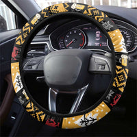 Carmarthenshire Wales Christmas Steering Wheel Cover Funny Welsh Red Dragon Beer Xmas - Wonder Print Shop