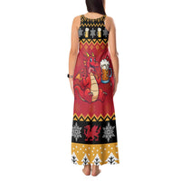 Carmarthenshire Wales Christmas Tank Maxi Dress Funny Welsh Red Dragon Beer Xmas - Wonder Print Shop