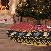 Carmarthenshire Wales Christmas Tree Skirt Funny Welsh Red Dragon Beer Xmas - Wonder Print Shop