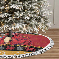 Carmarthenshire Wales Christmas Tree Skirt Funny Welsh Red Dragon Beer Xmas - Wonder Print Shop