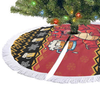Carmarthenshire Wales Christmas Tree Skirt Funny Welsh Red Dragon Beer Xmas - Wonder Print Shop