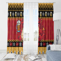 Carmarthenshire Wales Christmas Window Curtain Funny Welsh Red Dragon Beer Xmas - Wonder Print Shop