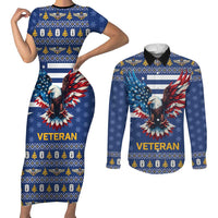 US Navy 250th Anniversary Veteran Couples Matching Short Sleeve Bodycon Dress and Long Sleeve Button Shirt - Wonder Print Shop