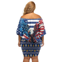 US Navy 250th Anniversary Veteran Family Matching Off Shoulder Short Dress and Hawaiian Shirt - Wonder Print Shop