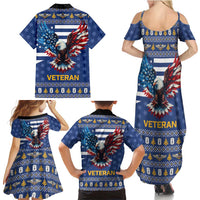 US Navy 250th Anniversary Veteran Family Matching Summer Maxi Dress and Hawaiian Shirt - Wonder Print Shop