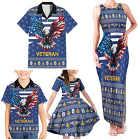 US Navy 250th Anniversary Veteran Family Matching Tank Maxi Dress and Hawaiian Shirt - Wonder Print Shop
