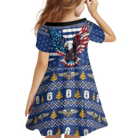 US Navy 250th Anniversary Veteran Kid Short Sleeve Dress - Wonder Print Shop