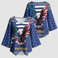 US Navy 250th Anniversary Veteran Kimono Sleeve Blouse - Wonder Print Shop