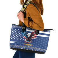 US Navy 250th Anniversary Veteran Leather Tote Bag - Wonder Print Shop