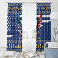 US Navy 250th Anniversary Veteran Window Curtain - Wonder Print Shop