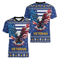US Navy 250th Anniversary Veteran Women V-Neck T-Shirt - Wonder Print Shop