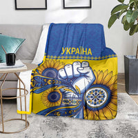 Ukraine Sunflowers Hand Blanket with Ukrainian Folk Pattern - Wonder Print Shop