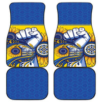 Ukraine Sunflowers Hand Car Mats with Ukrainian Folk Pattern - Wonder Print Shop