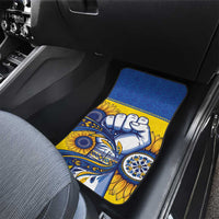 Ukraine Sunflowers Hand Car Mats with Ukrainian Folk Pattern - Wonder Print Shop
