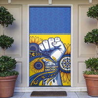 Ukraine Sunflowers Hand Door Cover with Ukrainian Folk Pattern - Wonder Print Shop