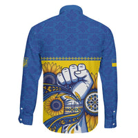 Ukraine Sunflowers Hand Family Matching Long Sleeve Bodycon Dress and Hawaiian Shirt with Ukrainian Folk Pattern - Wonder Print Shop