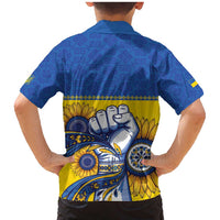 Ukraine Sunflowers Hand Family Matching Mermaid Dress and Hawaiian Shirt with Ukrainian Folk Pattern - Wonder Print Shop