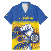 Ukraine Sunflowers Hand Family Matching Mermaid Dress and Hawaiian Shirt with Ukrainian Folk Pattern - Wonder Print Shop