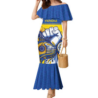 Ukraine Sunflowers Hand Family Matching Mermaid Dress and Hawaiian Shirt with Ukrainian Folk Pattern - Wonder Print Shop