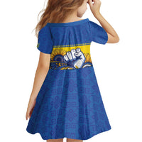 Ukraine Sunflowers Hand Family Matching Tank Maxi Dress and Hawaiian Shirt with Ukrainian Folk Pattern - Wonder Print Shop