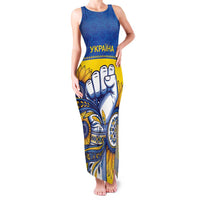 Ukraine Sunflowers Hand Family Matching Tank Maxi Dress and Hawaiian Shirt with Ukrainian Folk Pattern - Wonder Print Shop