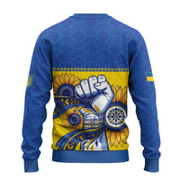 Ukraine Sunflowers Hand Ugly Christmas Sweater with Ukrainian Folk Pattern - Wonder Print Shop