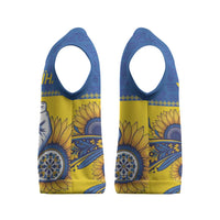 Ukraine Sunflowers Hand Christmas Knitted V-Neck Vest with Ukrainian Folk Pattern - Wonder Print Shop