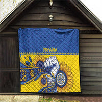 Ukraine Sunflowers Hand Quilt with Ukrainian Folk Pattern - Wonder Print Shop
