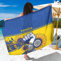 Ukraine Sunflowers Hand Sarong with Ukrainian Folk Pattern - Wonder Print Shop