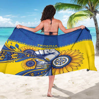 Ukraine Sunflowers Hand Sarong with Ukrainian Folk Pattern - Wonder Print Shop