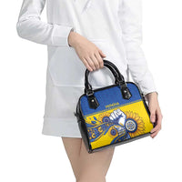 Ukraine Sunflowers Hand Shoulder Handbag with Ukrainian Folk Pattern - Wonder Print Shop