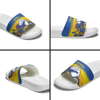 Ukraine Sunflowers Hand Slide Sandals with Ukrainian Folk Pattern - Wonder Print Shop