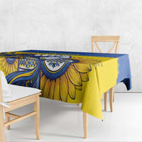 Ukraine Sunflowers Hand Tablecloth with Ukrainian Folk Pattern - Wonder Print Shop
