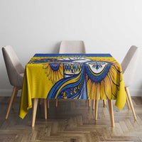 Ukraine Sunflowers Hand Tablecloth with Ukrainian Folk Pattern - Wonder Print Shop