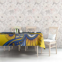 Ukraine Sunflowers Hand Tablecloth with Ukrainian Folk Pattern - Wonder Print Shop