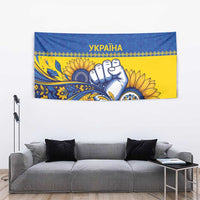 Ukraine Sunflowers Hand Tapestry with Ukrainian Folk Pattern - Wonder Print Shop