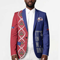 Custom Afro-Haiti Football Blazer It's In My DNA - Wonder Print Shop